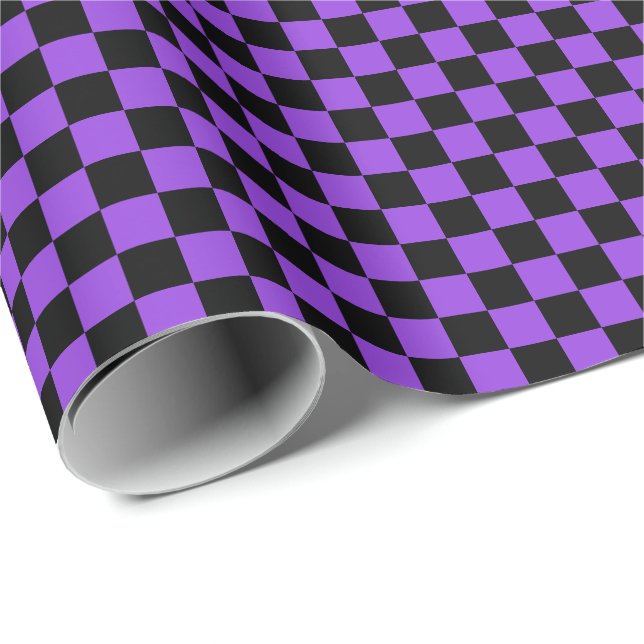 Papel de ajuste mediano negro y púrpura (Esquina del rollo)