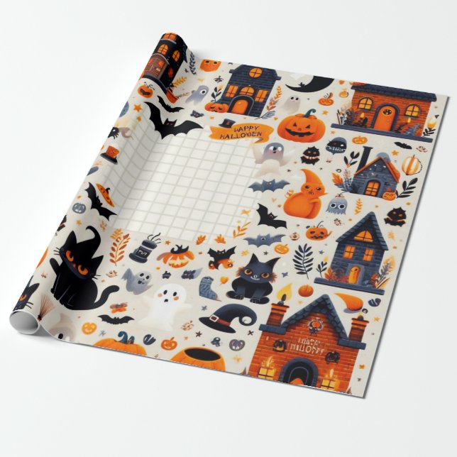 Papel de ajuste para Halloween (Desenrollado)