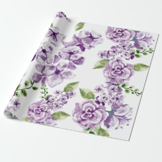 Papel de ajuste - Patrón floral acuático