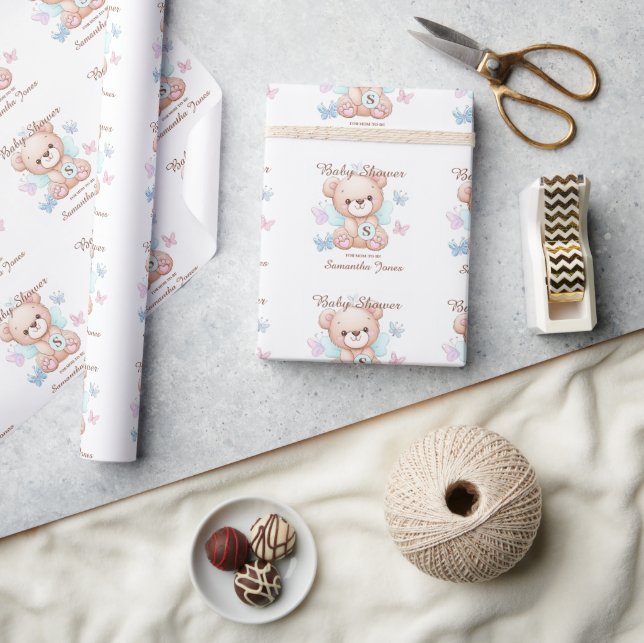 Papel de ajuste personalizado de Baby Shower (Artesanía)