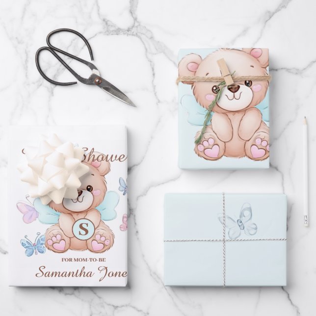 Papel de ajuste personalizado de Baby Shower para  (Anverso)