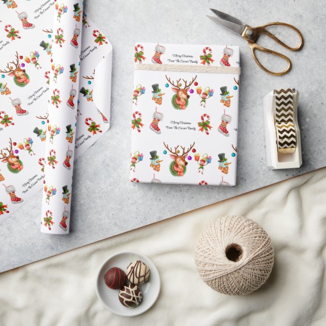 Papel de ajuste personalizado de Navidades (Artesanía)