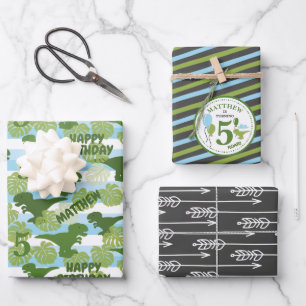 Papel de ajuste personalizado del cumpleaños tropi