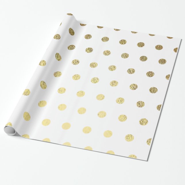 Papel de ajuste PolkaDot de Relieve metalizado dor (Desenrollado)