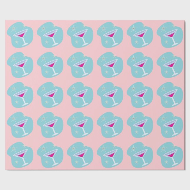 Papel de ajuste Retro Martini (Costura)