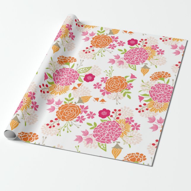 Papel de ajuste rosa y Naranja (Desenrollado)
