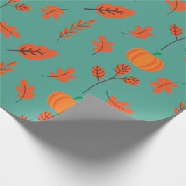 Papel de ajuste sin foco: Calabaza de hojas de oto