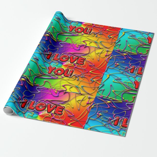Papel de ajuste "Te amo" (Desenrollado)