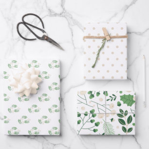 Papel de ajuste verde y pekinés   Navidades elegan