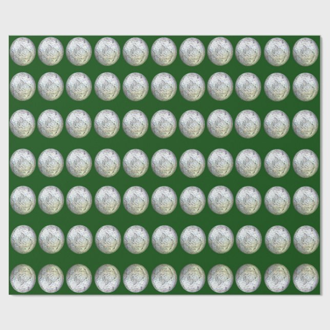 Papel de ajuste verde y plateado (Superficie plana)