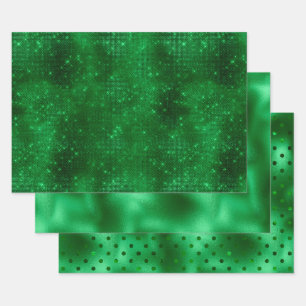 Papel de aluminio verde brillante