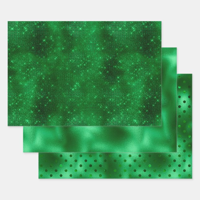Papel de aluminio verde brillante (Set)