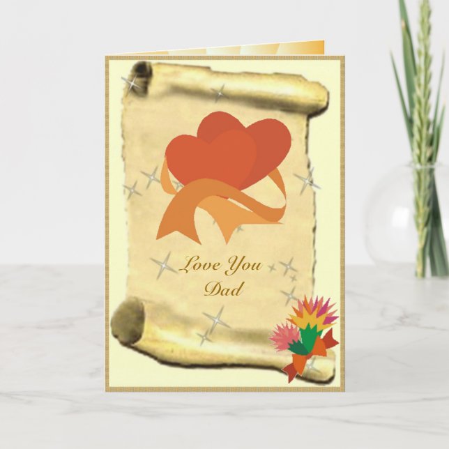 Papel de amor - Tarjeta del día del padre (Anverso)