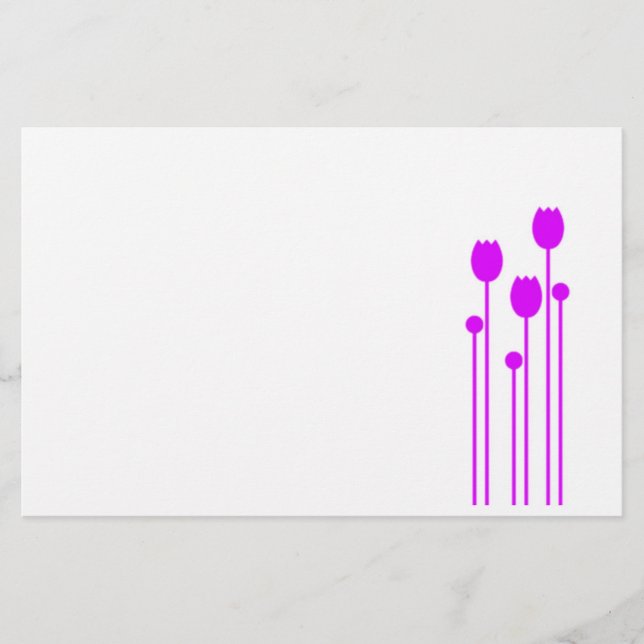 Papel de apunte design tulpe papel de cartas lila (Anverso)