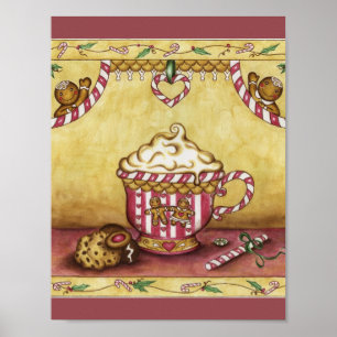 Papel de arte de café de Navidad de pan de jengibr