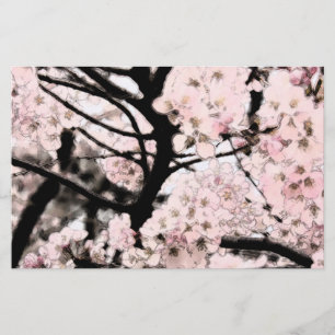 Papel de artesanía editado en flor de cerezo
