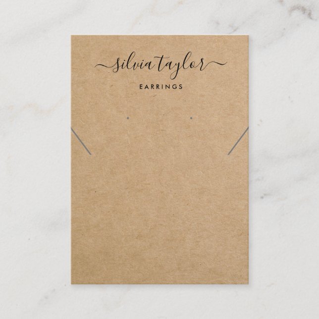 Papel de artesanía simple Tarjeta de visualización (Anverso)