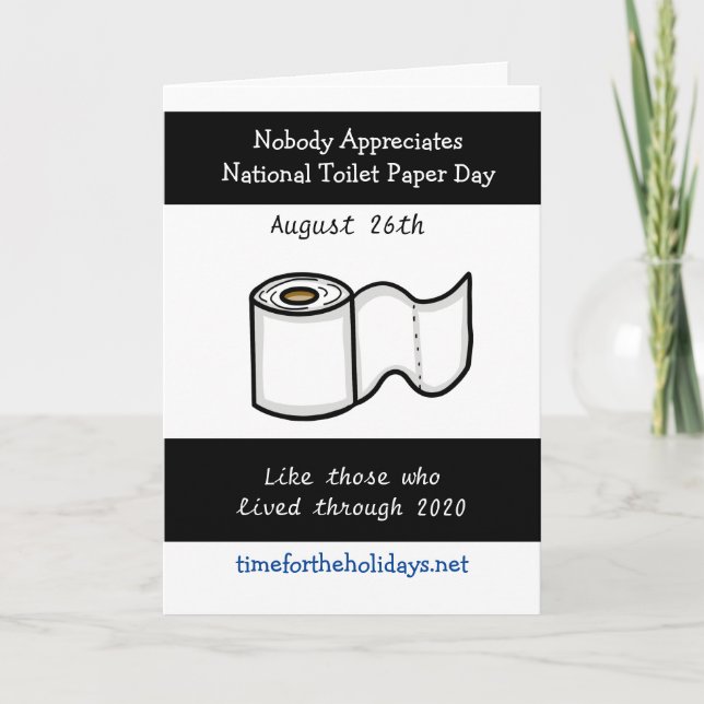 Papel de aseo nacional Día de la tarjeta de humor  (Anverso)