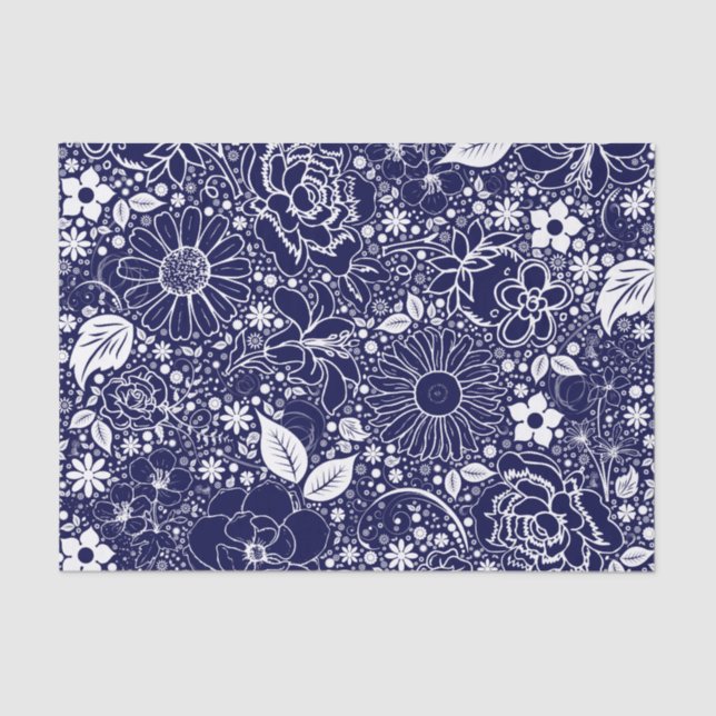 PAPEL DE BELLEZA Botánica-Drk.Blue-TISSUE WRAP (Anverso)