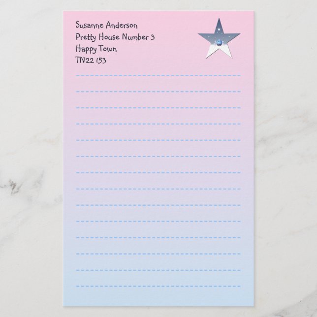 Papel de bonito para niños (Anverso)