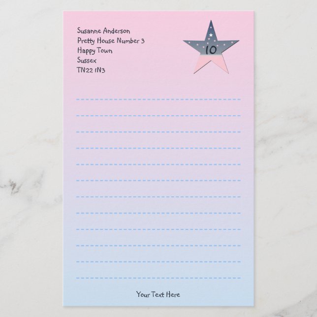 Papel de bonito para niños (Anverso)