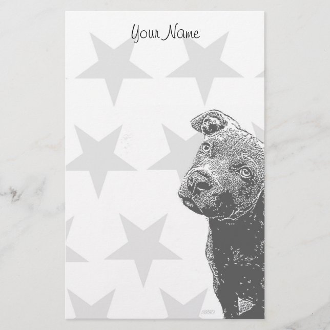 Papel de cachorro de Pitbull (Anverso)