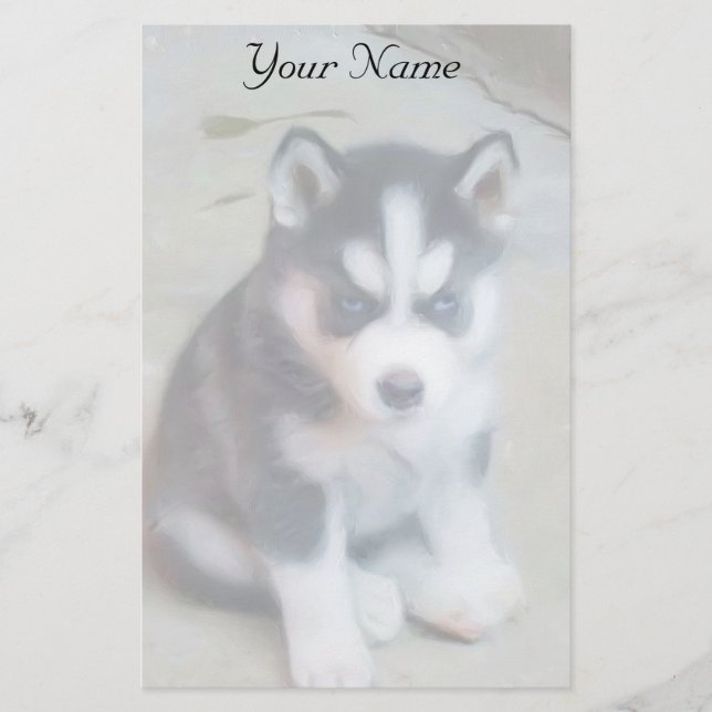 Papel de cachorro Husky siberiano (Anverso)