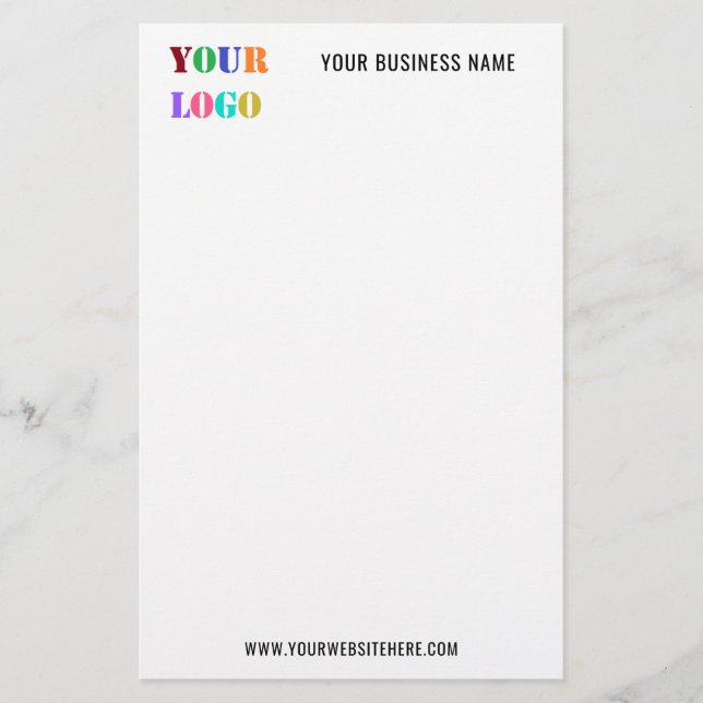 Papel de carta comercial personalizado con logotip (Anverso)