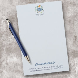 Papel de carta comercial personalizado de cangrejo