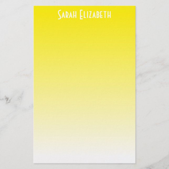 Papel de carta con degradado amarillo (Anverso)
