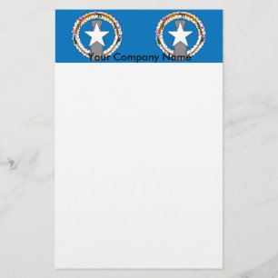 Papel de carta con la bandera de las Islas Mariana