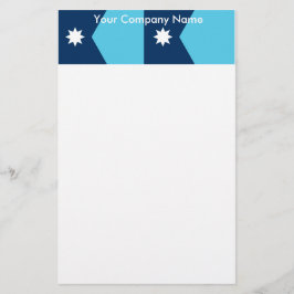 Papel de carta con la bandera de Minnesota, EE. UU