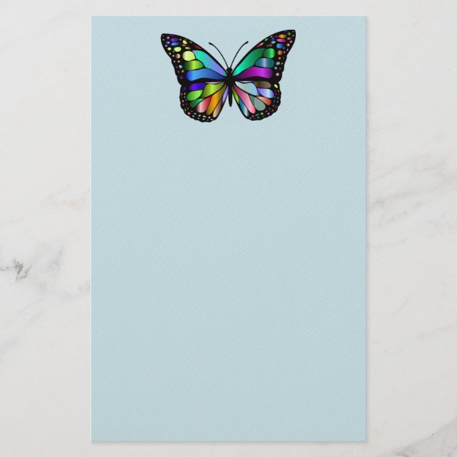 Papel de carta con mariposas (Anverso)