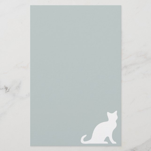 Papel de carta con membrete de gato (Anverso)