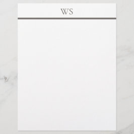 Papel de carta con membrete de letra monograma de 