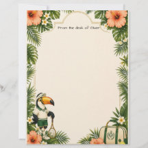 Papel de carta con membrete de tenis retro adorabl