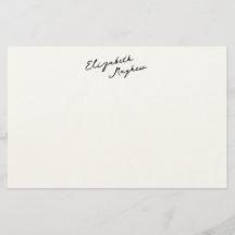 Papel de Carta con Monograma de Nombre Escrito a M