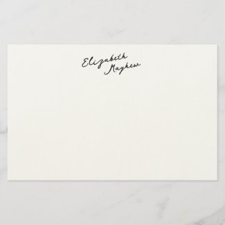 Papel de Carta con Monograma de Nombre Escrito a M