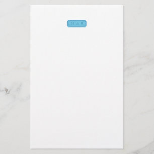 Papel de carta con monograma de piedra preciosa