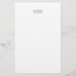 Papel de carta con monograma de piedra preciosa