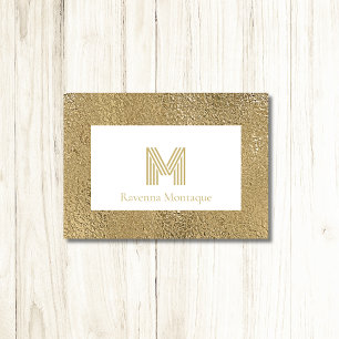 Papel de carta con monograma grande de textura dor