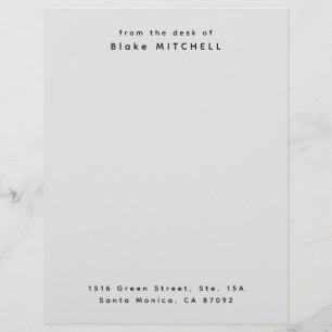 Papel de carta con monograma personalizado único