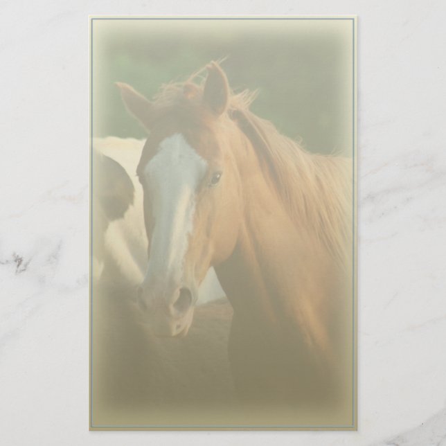 Papel de carta con retrato de caballo (Anverso)