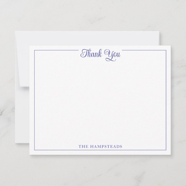 Papel de carta de agradecimiento Elegant Script Az (Anverso)