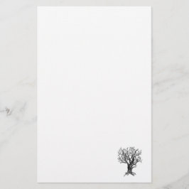 Papel de Carta de Árbol de Invierno