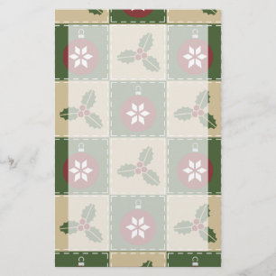 Papel de carta de edredón de Navidad