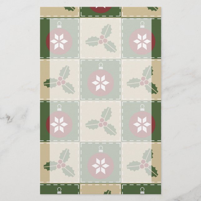 Papel de carta de edredón de Navidad (Anverso)