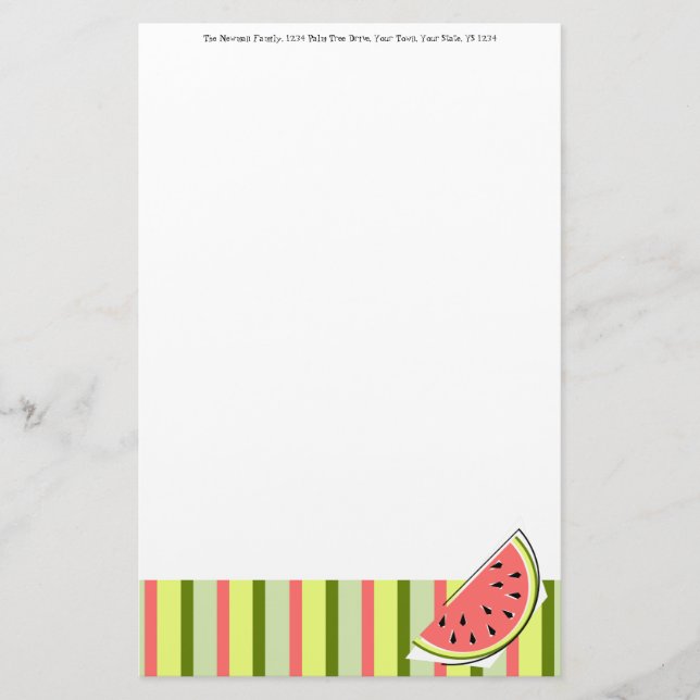 Papel de carta de estación de texto clásico con fr (Anverso)