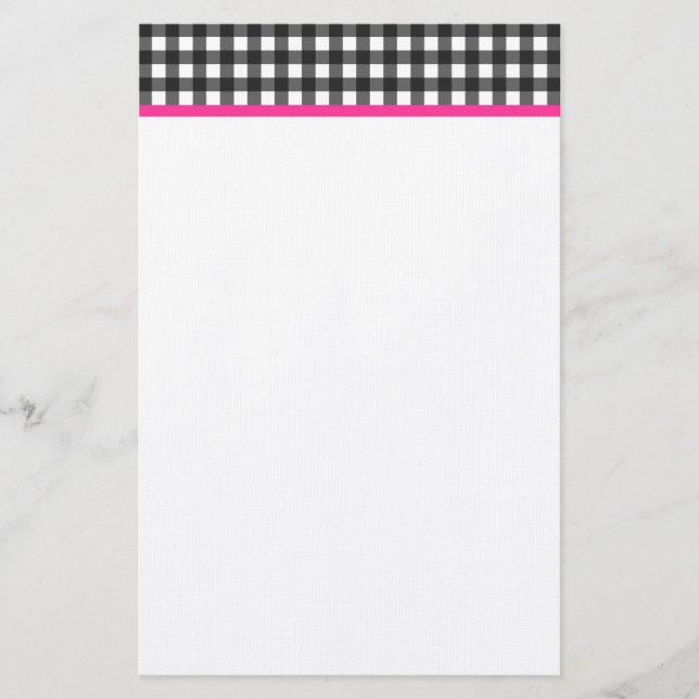 Papel de carta de gingham (Anverso)