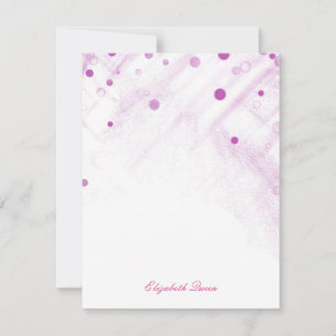 Papel de carta de invitación con purpurina y lunar